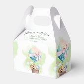 Geslacht onthullen in Sage Baby Dieren Safari Bedankdoosjes (Voorkant Zijde)