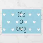 geslacht onthullen (jongen) mini mousserende wijn sparkling wijnetiket (Enkel label)