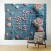 Geslacht onthullen jongen of meisje achtergrond gr wandkleed (In Situ (horizontaal))