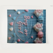 Geslacht onthullen jongen of meisje achtergrond gr wandkleed (Voorkant (horizontaal))