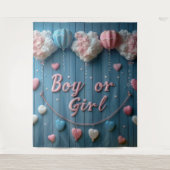 Geslacht onthullen jongen of meisje achtergrond gr wandkleed (Voorkant)