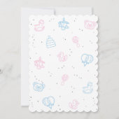 Geslacht onthullen, jongen of meisje, hij of zij,  kaart (Achterkant)