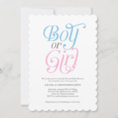 Geslacht onthullen, jongen of meisje, hij of zij,  kaart (Voorkant)