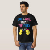 Geslacht onthullen jongen of meisje wat het geld i t-shirt (Voorkant volledig)