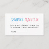 Geslacht onthullen Kaart van de diapere Raffle Tic (Voorkant)