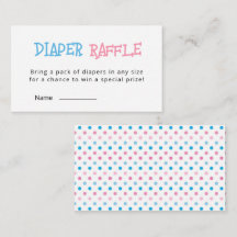 Geslacht onthullen Kaart van de diapere Raffle Tic