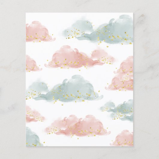 Geslacht onthullen kleine ster-uitnodiging (Achterkant)