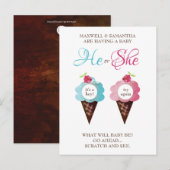 Geslacht onthullen krabber (geen echte krabber) aankondigingskaart (Voorkant / Achterkant)