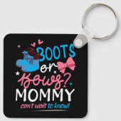 Geslacht onthullen laarzen bogen mama kan niet wac sleutelhanger (Achterkant)
