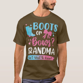Geslacht onthullen laarzen of bogen Grandma matchi T-shirt