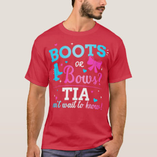 Geslacht onthullen laarzen of bogen matchend baby t-shirt