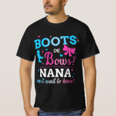 Geslacht onthullen laarzen of bogen nana matching  t-shirt (Voorkant)