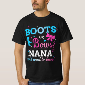 Geslacht onthullen laarzen of bogen nana matching  t-shirt