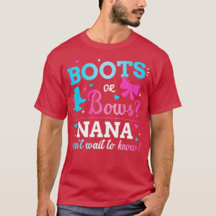 Geslacht onthullen laarzen of bogen nana matching t-shirt