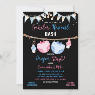 Geslacht onthullen luier stash waslijn hij of zij kaart