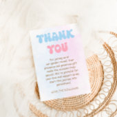 Geslacht Onthullen Minimale Moderne Roze Blauw Bedankkaart