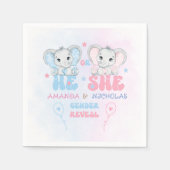 Geslacht Onthullen Modern Roze Blauw Servet (Voorkant)