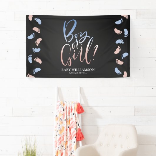 Geslacht onthullen nachtelijke donkere banner (Insitu)