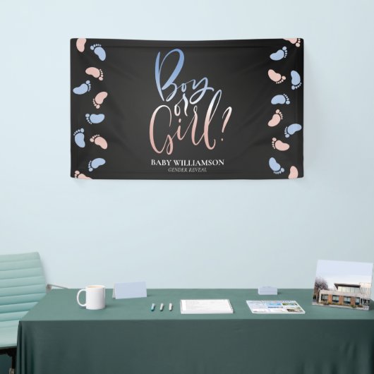 Geslacht onthullen nachtelijke donkere banner (Beurs)