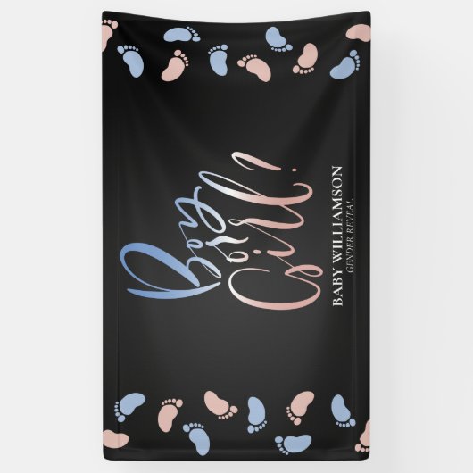 Geslacht onthullen nachtelijke donkere banner (Verticaal)