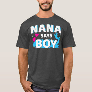 Geslacht onthullen nana zegt jongen die familie ba t-shirt