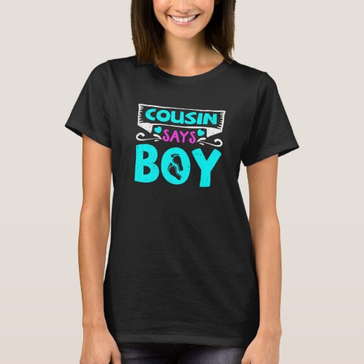 Geslacht onthullen neef team van padvinders t-shirt (Voorkant)