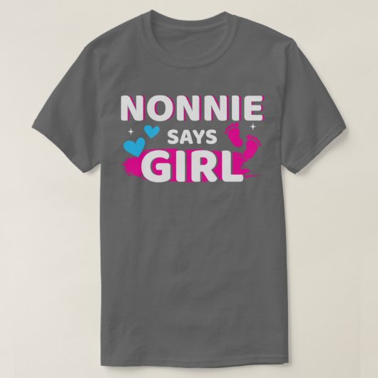 Geslacht onthullen nonnie zegt dat meisje dat gezi t-shirt (Design voorkant)