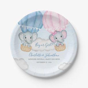 Geslacht onthullen olifantenballon Baby shower Papieren Bordje