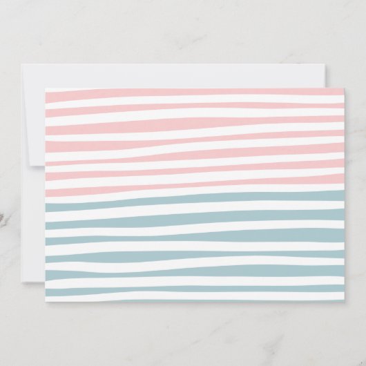 Geslacht onthullen onbekend baby shower roze blauw kaart (Achterkant)