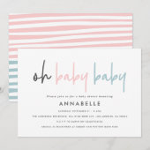 Geslacht onthullen onbekend baby shower roze blauw kaart (Voorkant / Achterkant)