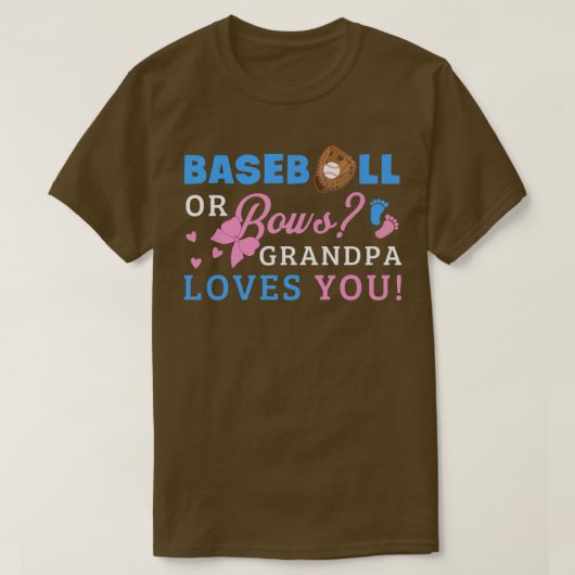 Geslacht onthullen opa t-shirt (Design voorkant)