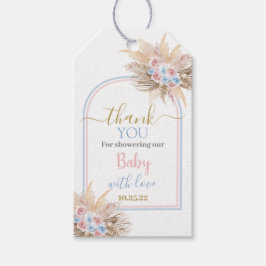 Geslacht onthullen Pampas Grass Gift Label Cadeaulabel