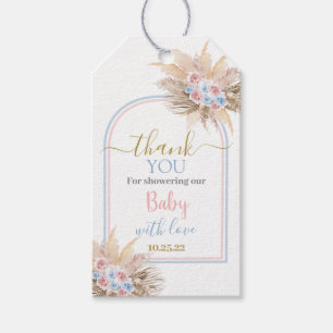 Geslacht onthullen Pampas Grass Gift Label Cadeaulabel