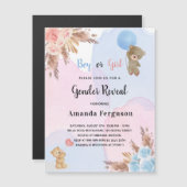 Geslacht onthullen pampas teddy nodigmagnet (Voorkant / Achterkant)