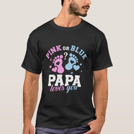 Geslacht onthullen Papa papa T-shirt (Voorkant)