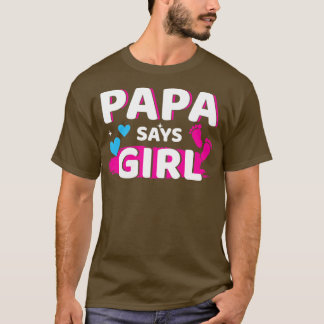 Geslacht onthullen papa zegt dat meisje overeenkom t-shirt