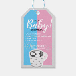 Geslacht onthullen partij | Hot Chocolate Bomb Lab Cadeaulabel