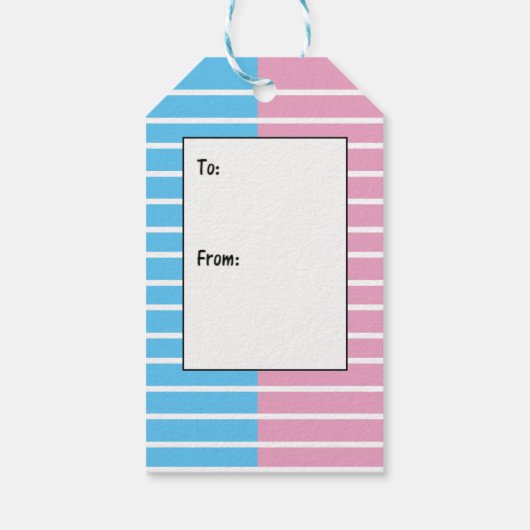 Geslacht onthullen partij | Hot Chocolate Bomb Lab Cadeaulabel (Achterkant)