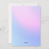 Geslacht onthullen partij, jongen of meisje, roze  feestdagenkaart (Achterkant)