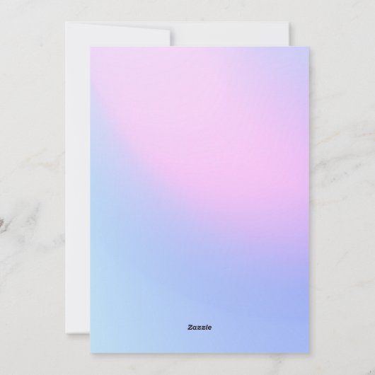 Geslacht onthullen partij, jongen of meisje, roze  feestdagenkaart (Achterkant)