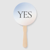 Geslacht onthullen partij ombre ja nee quiz spel handwaaier (Voorkant)