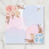 Geslacht onthullen partij pampa's teddybeer roze b bedankjes labels (Achterkant)