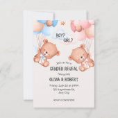 Geslacht onthullen partij, uitnodiging (Voorkant)