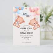 Geslacht onthullen partij, uitnodiging (Staand voorkant)