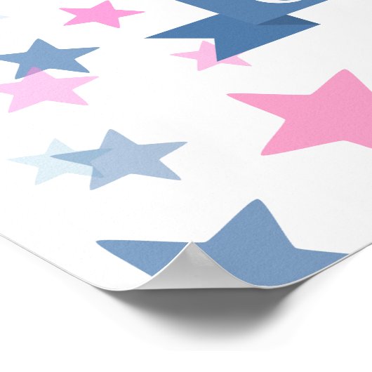 Geslacht onthullen partijteken, komt hij of zij bi poster (Hoek)