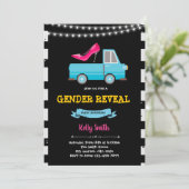 Geslacht onthullen partijuitnodiging kaart (Staand voorkant)