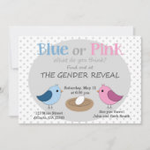 Geslacht onthullen partijuitnodigingen in een nest kaart (Voorkant)