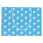 Geslacht onthullen partijvraagteken roze en blauw groot cadeauzakje (Achterkant)