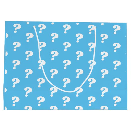 Geslacht onthullen partijvraagteken roze en blauw groot cadeauzakje (Achterkant)