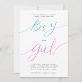 Geslacht Onthullen Party Boy of Meisje Eenvoudig S Kaart (Voorkant)